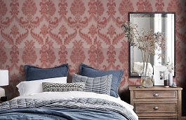 Обои VN-1D фото в интерьере спальни превью