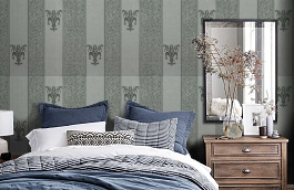 Обои VN-21B фото в интерьере спальни превью