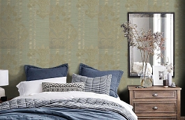 Обои 800 850-227 фото в интерьере спальни превью