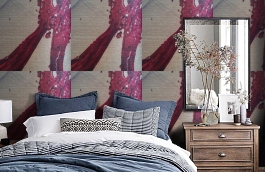 Обои 9120 B20 фото в интерьере спальни превью