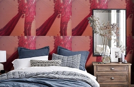 Обои 9120 B7 фото в интерьере спальни превью