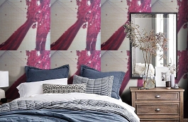 Обои 9120 B9 фото в интерьере спальни превью