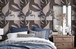 Обои 9130 V1 фото в интерьере спальни превью