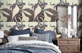 Обои 9130 V15 фото в интерьере спальни превью