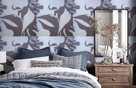 Обои 9130 V3 фото в интерьере спальни превью