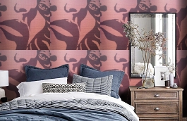 Обои 9130 V7 фото в интерьере спальни превью