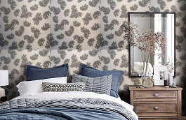 Обои 9140 P9 фото в интерьере спальни превью