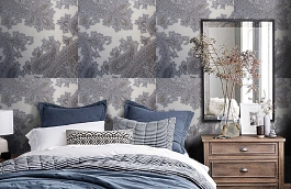 Обои 9150 C30 фото в интерьере спальни превью