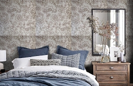 Обои 9160 A15 фото в интерьере спальни превью