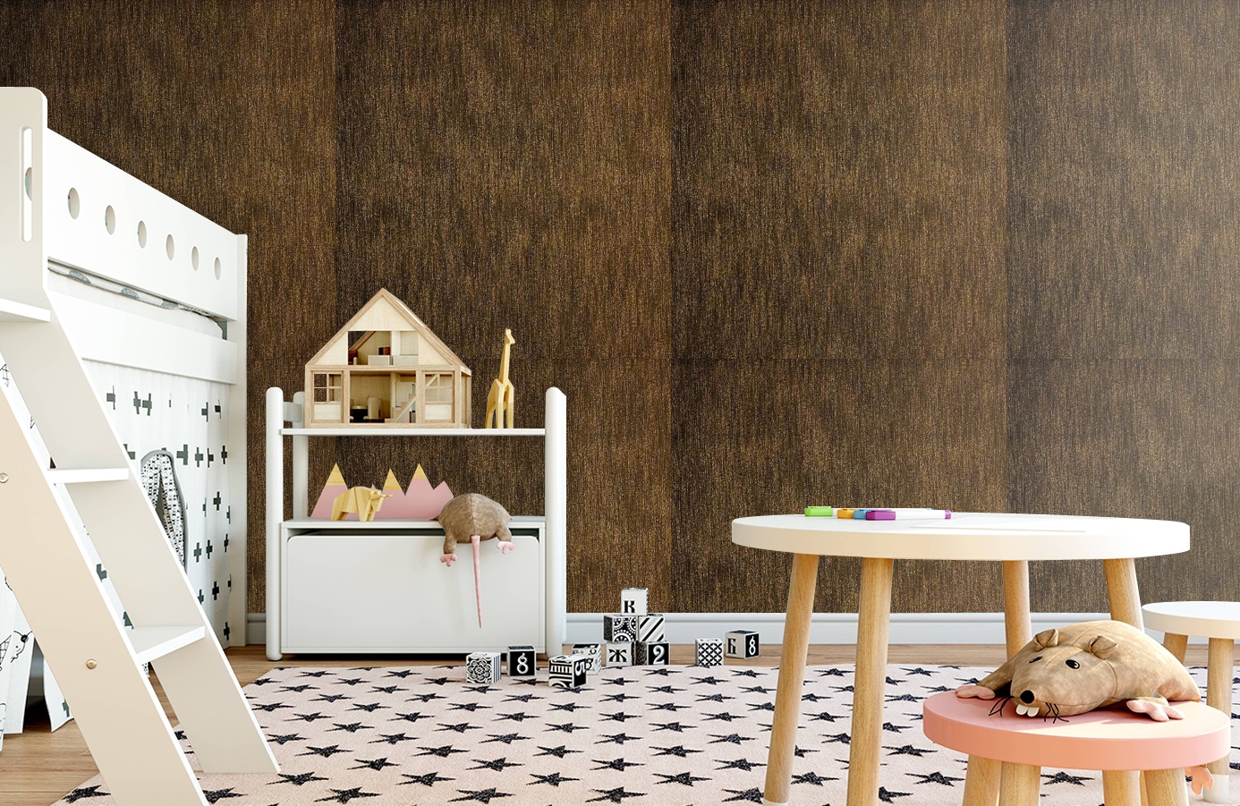 Обои Como Bronze-81 фото в интерьере детская
