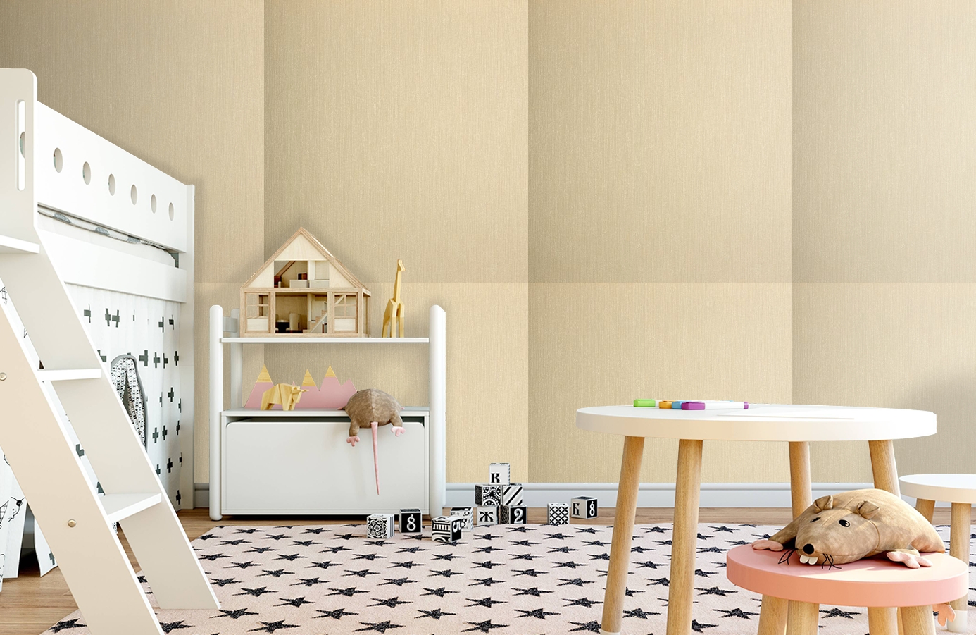 Обои Como Ivory-102 фото в интерьере детская