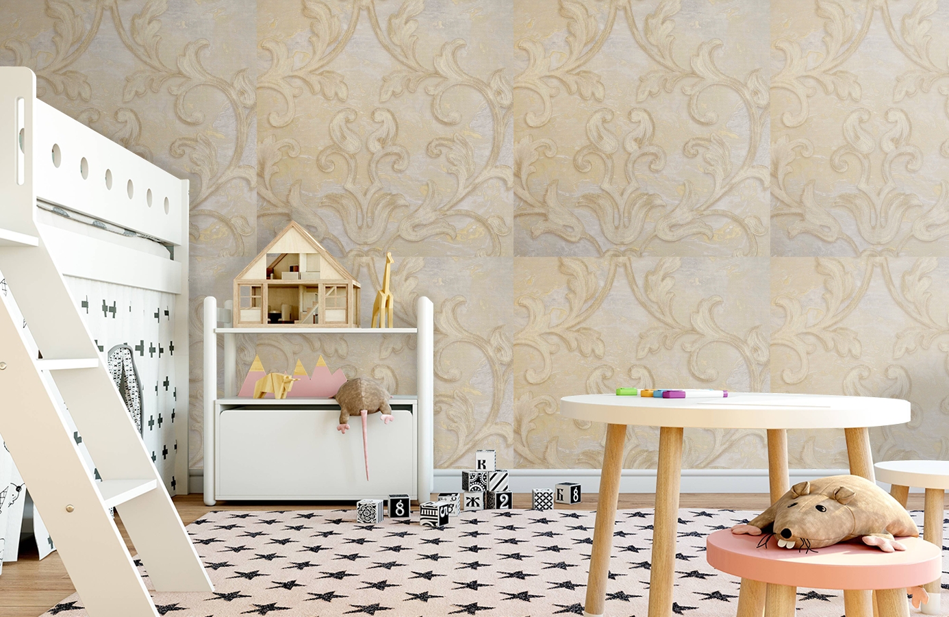 Обои 71505 фото в интерьере детская