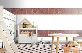 Обои macro-001 leaves pure gol фото в интерьере детская превью