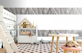 Обои macro-004 palm silver фото в интерьере детская превью