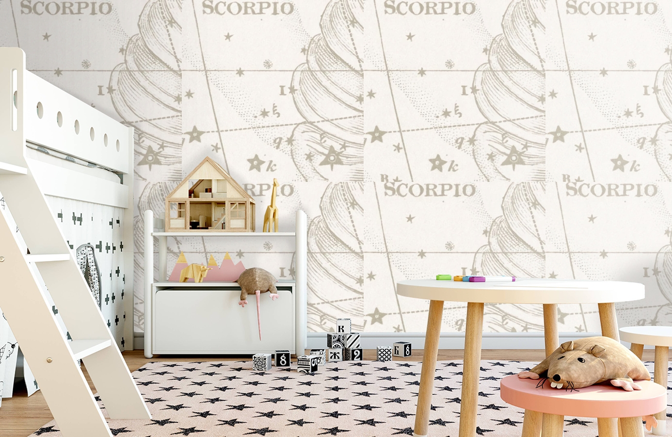 Обои macro-018 scorpio gypsum фото в интерьере детская