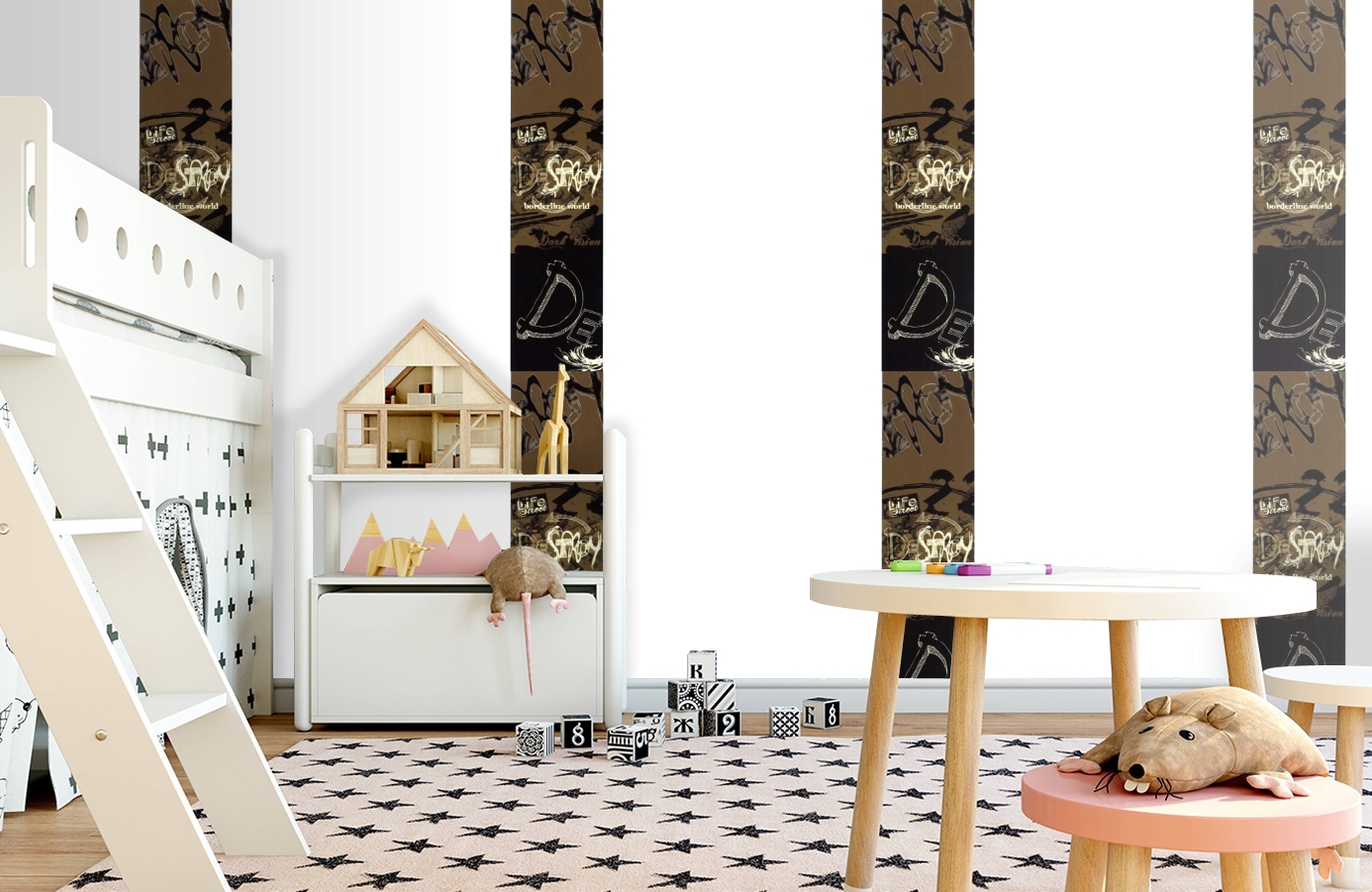 Обои SL15 5051 250*60 фото в интерьере детская