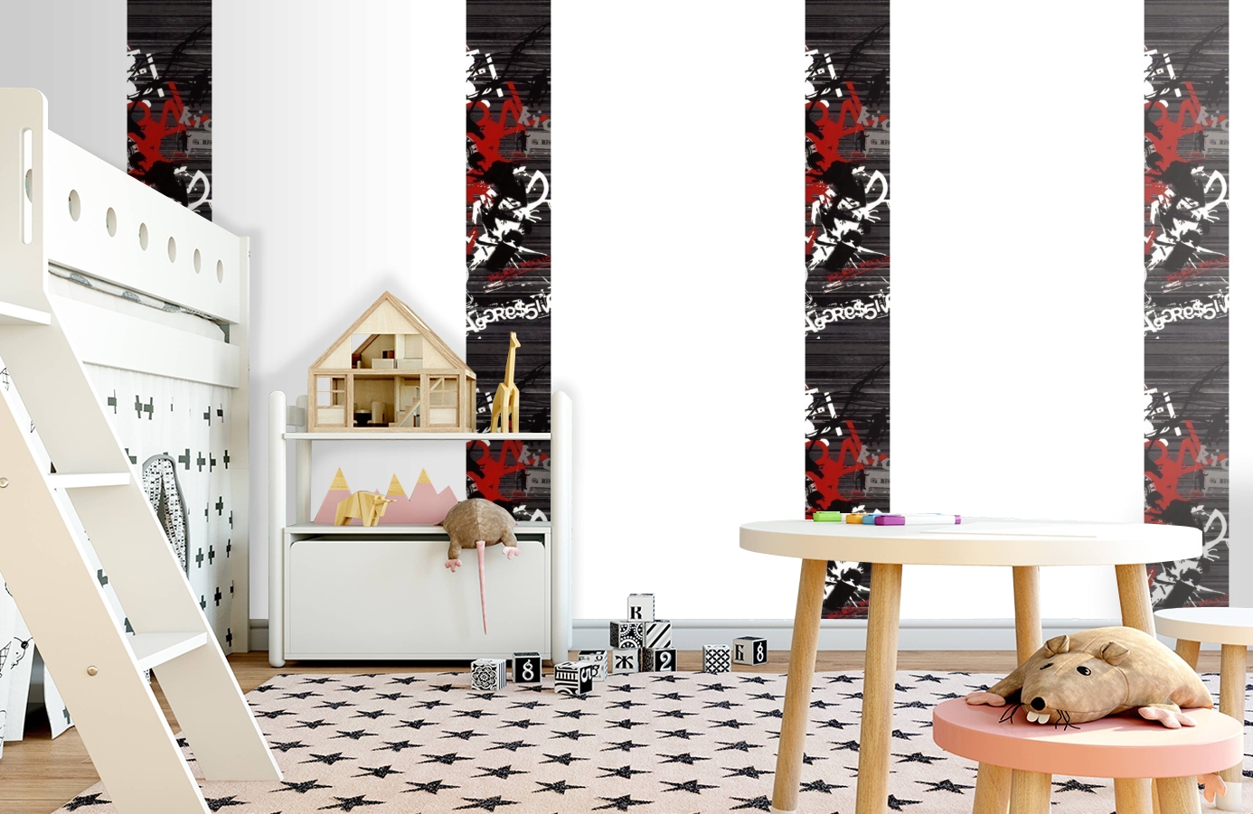 Обои SL15 5055 250*60 фото в интерьере детская Обои SL15 5055 250*60 фото в интерьере детская