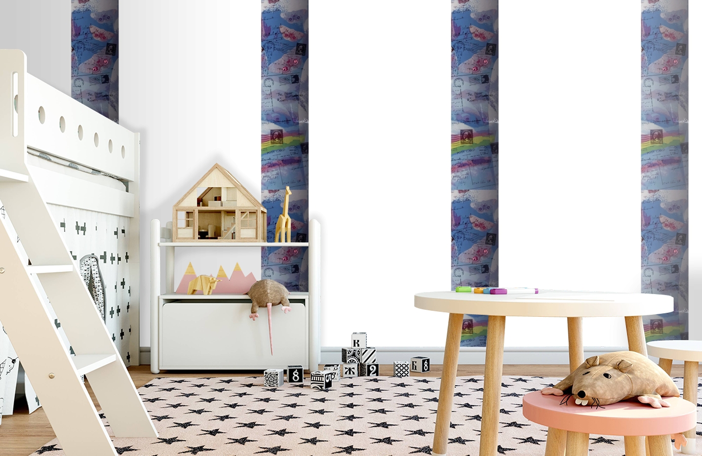 Обои SL15 5059 250*60 фото в интерьере детская