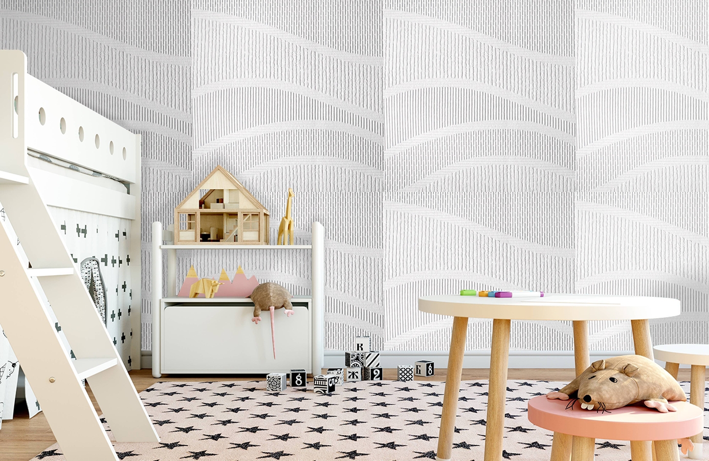 Обои 1877 фото в интерьере детская