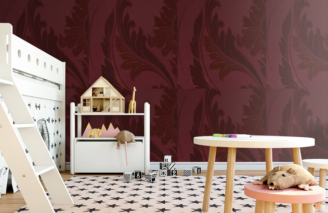 Обои 245006 фото в интерьере детская