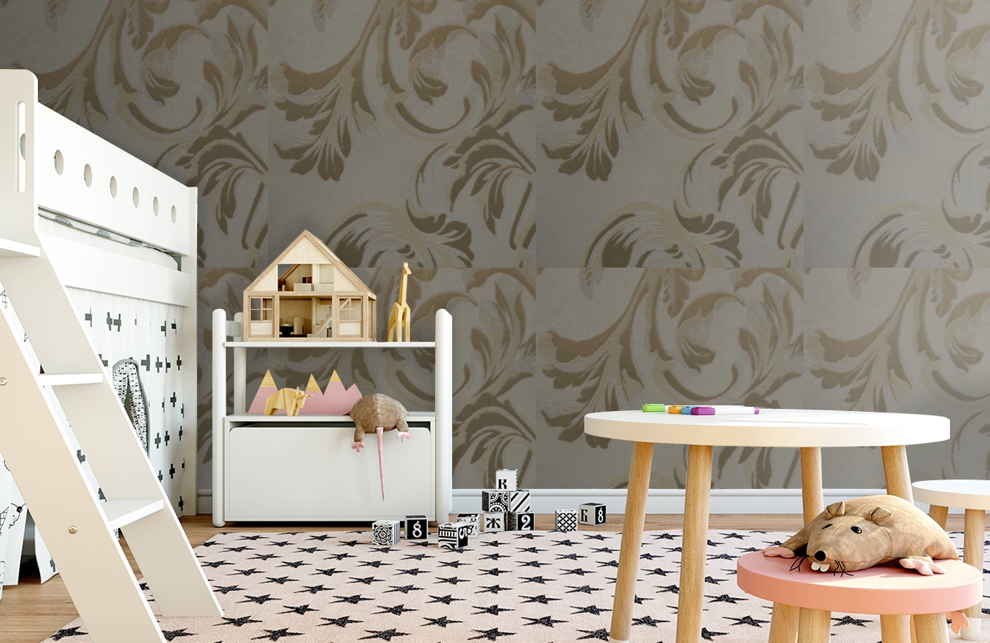 Обои 245017 фото в интерьере детская
