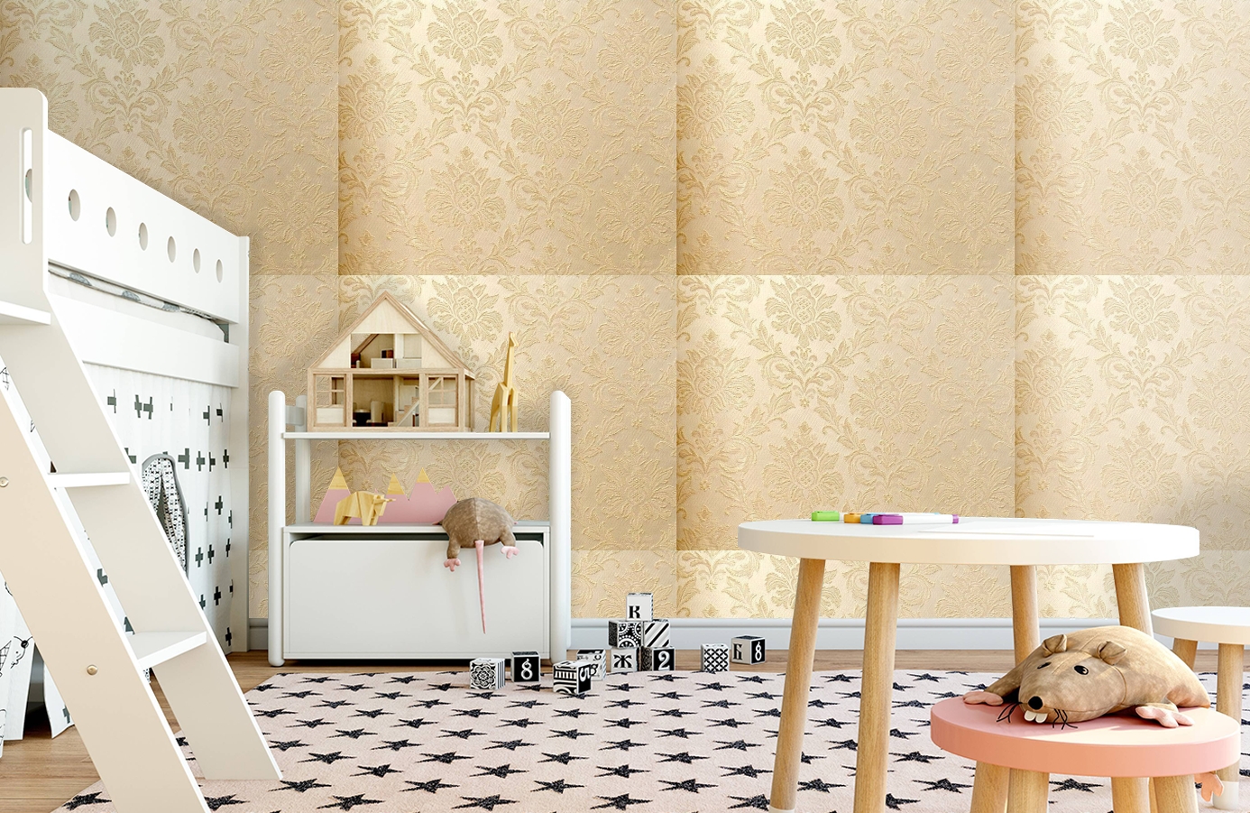 Обои 4540-E1 фото в интерьере детская
