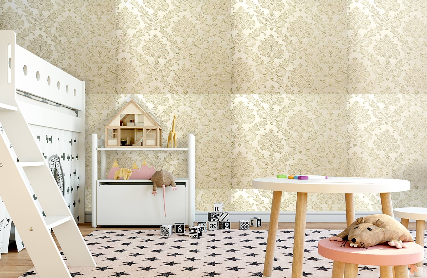Обои 4540-V1 фото в интерьере детская