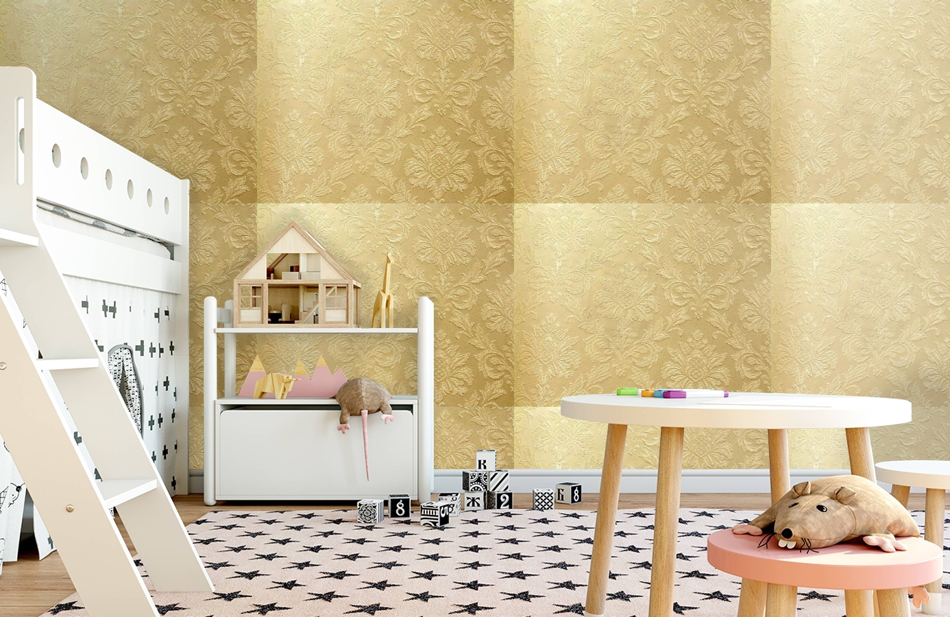 Обои 4540-W00 фото в интерьере детская