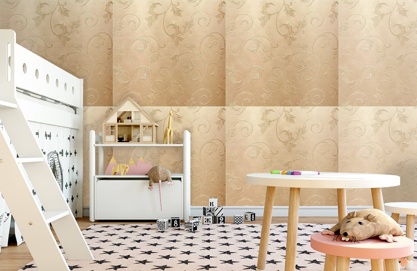 Обои 4560-G1 фото в интерьере детская