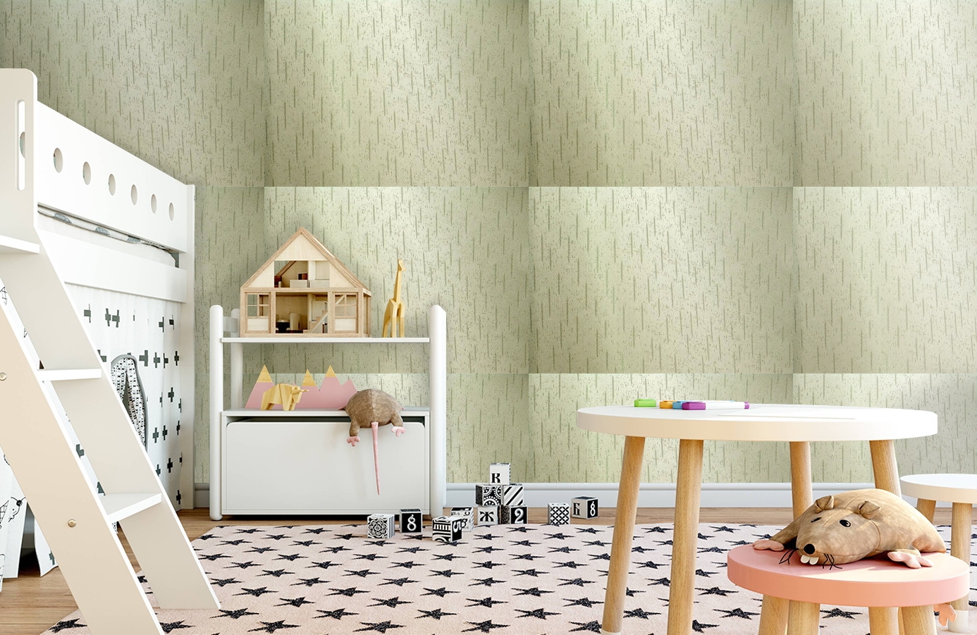Обои 4580-V1 фото в интерьере детская