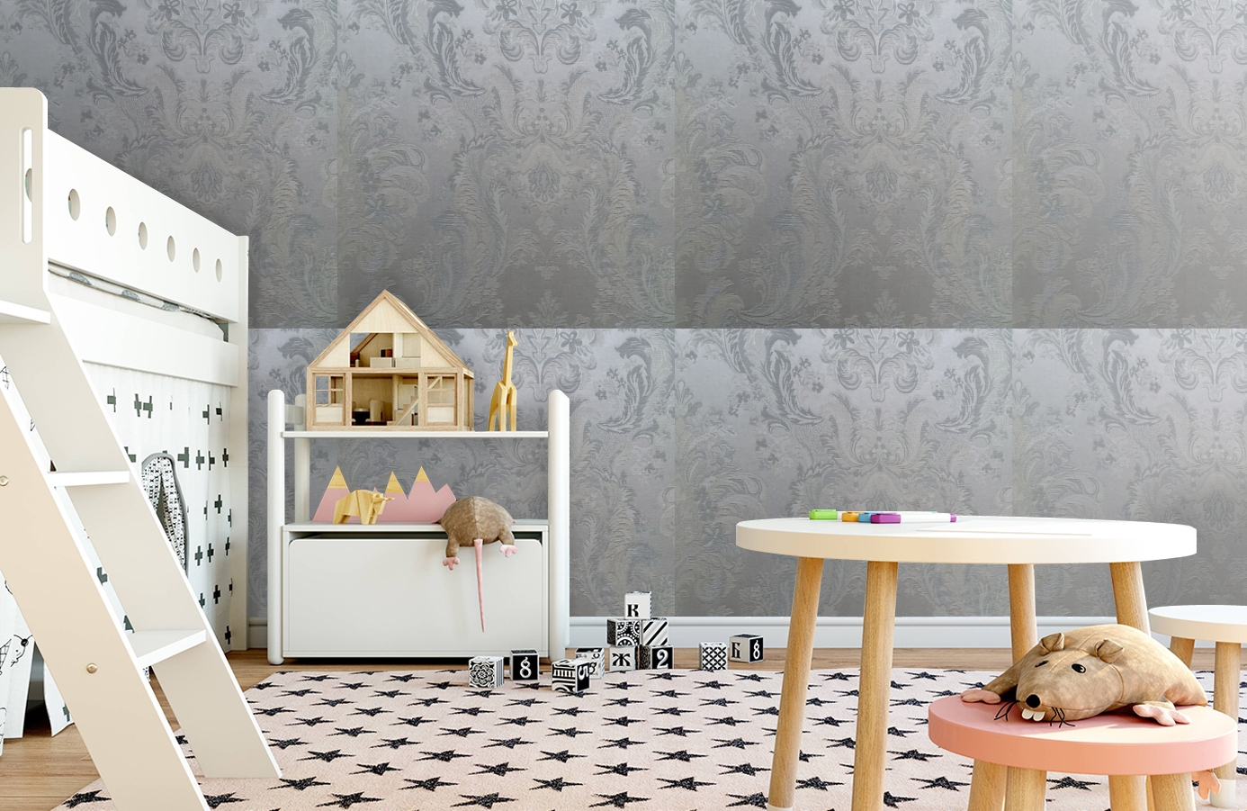 Обои 4600-G1 фото в интерьере детская