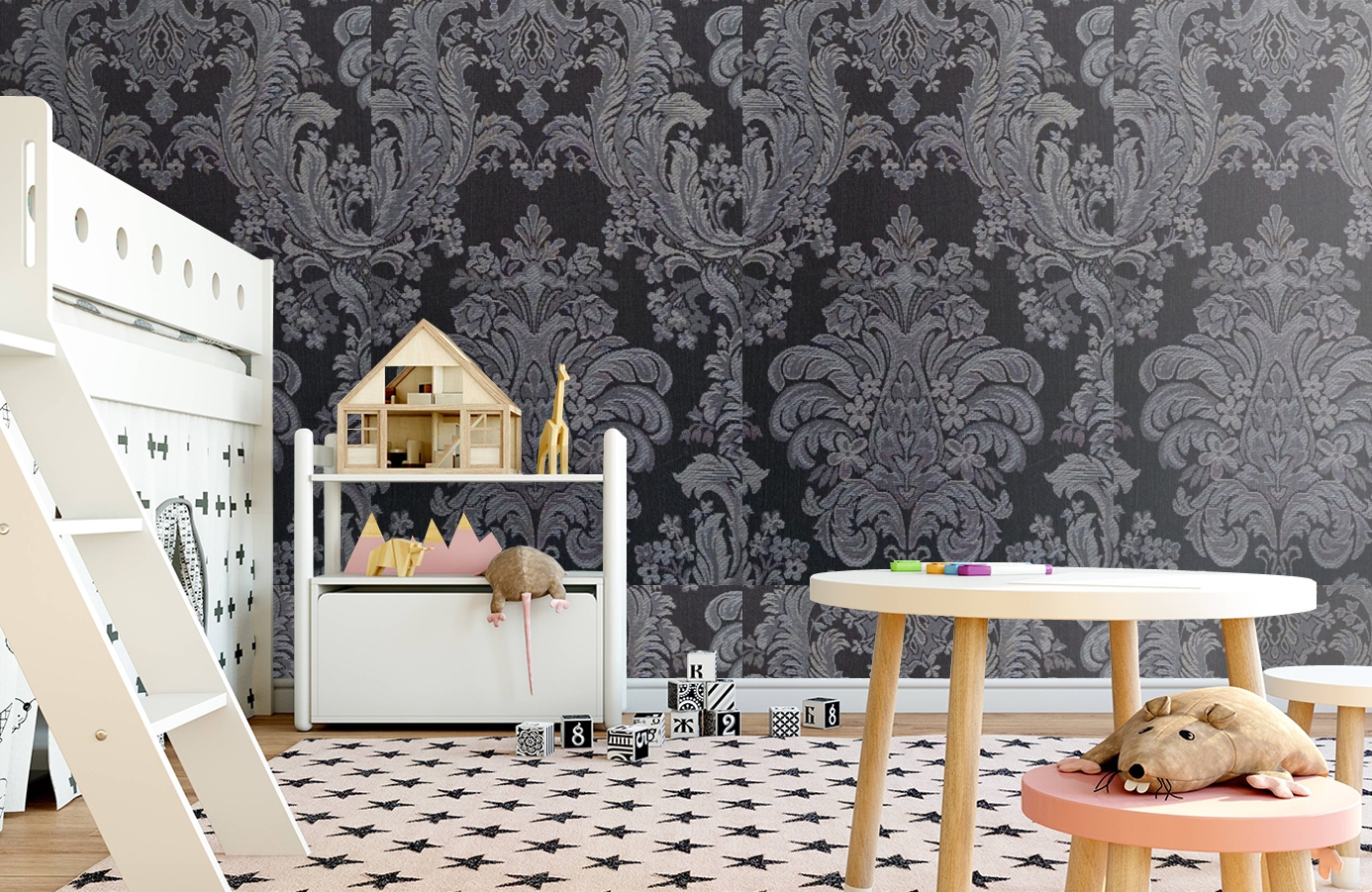 Обои 4600-KK2 фото в интерьере детская
