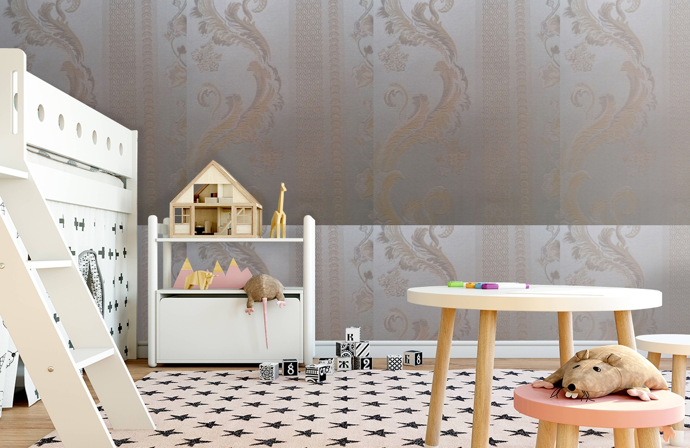 Обои 4610-E2 фото в интерьере детская