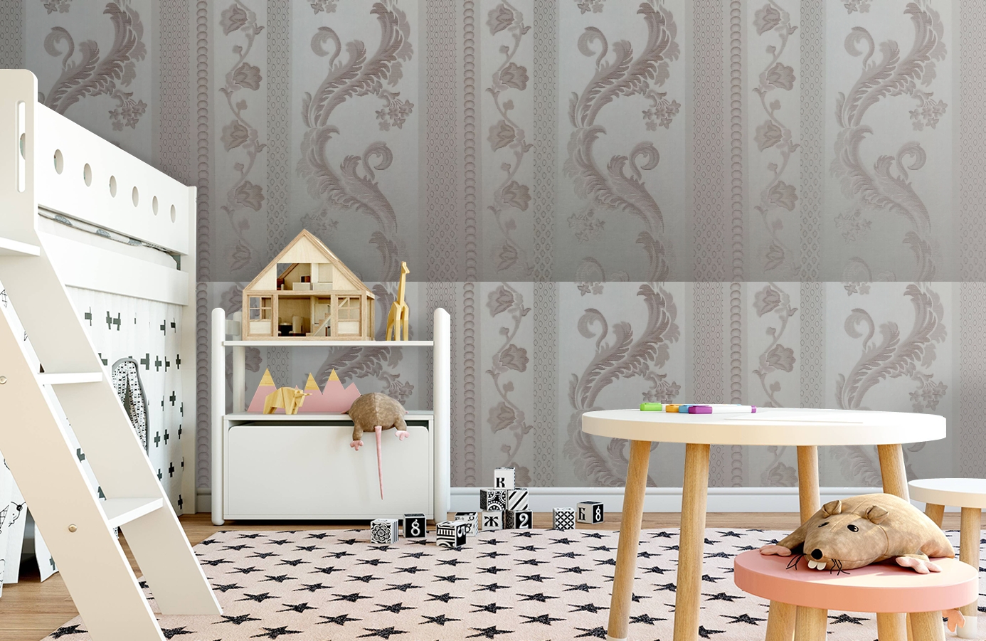 Обои 4610-M1 фото в интерьере детская