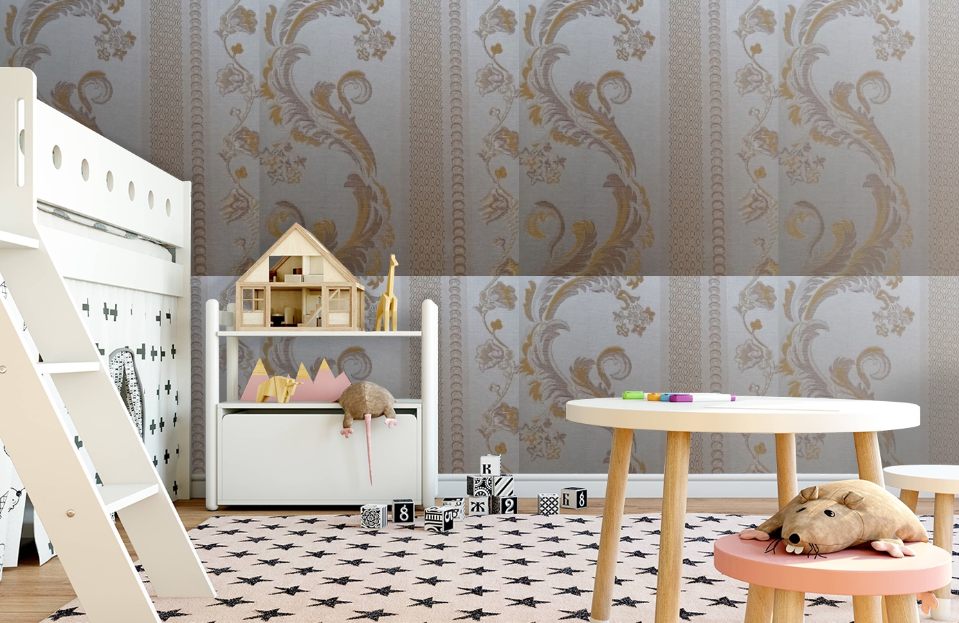 Обои 4610-Y1 фото в интерьере детская