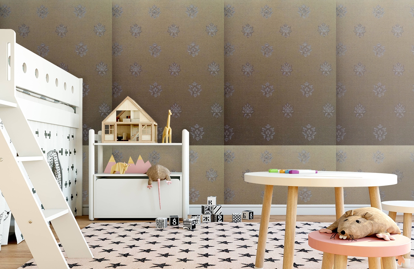 Обои 4620-YY1 фото в интерьере детская