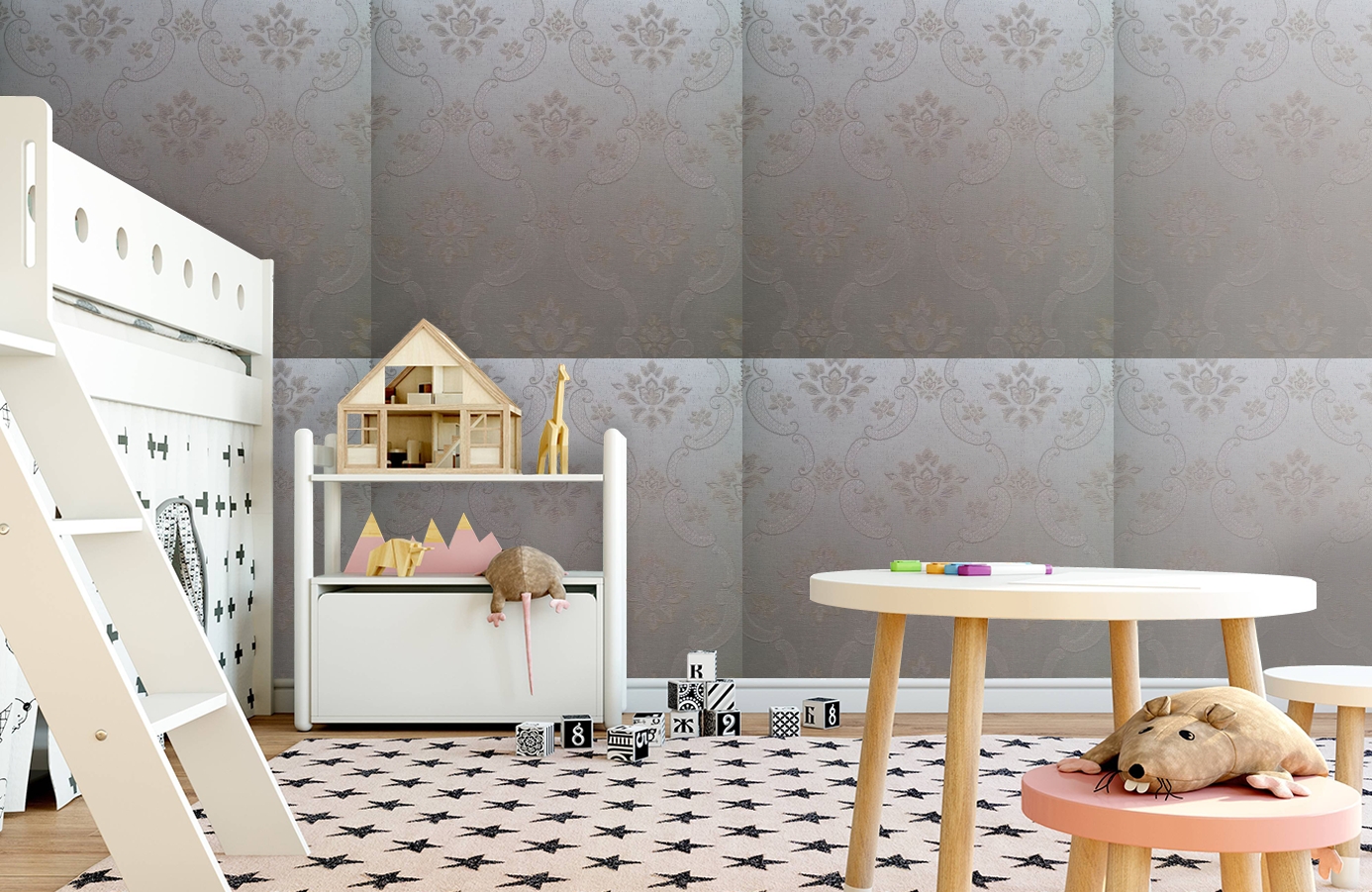 Обои 4630-E2 фото в интерьере детская