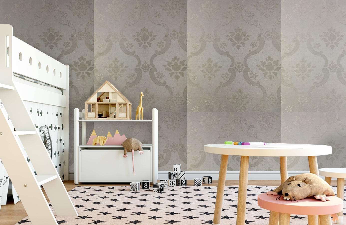 Обои 4630-V1 фото в интерьере детская