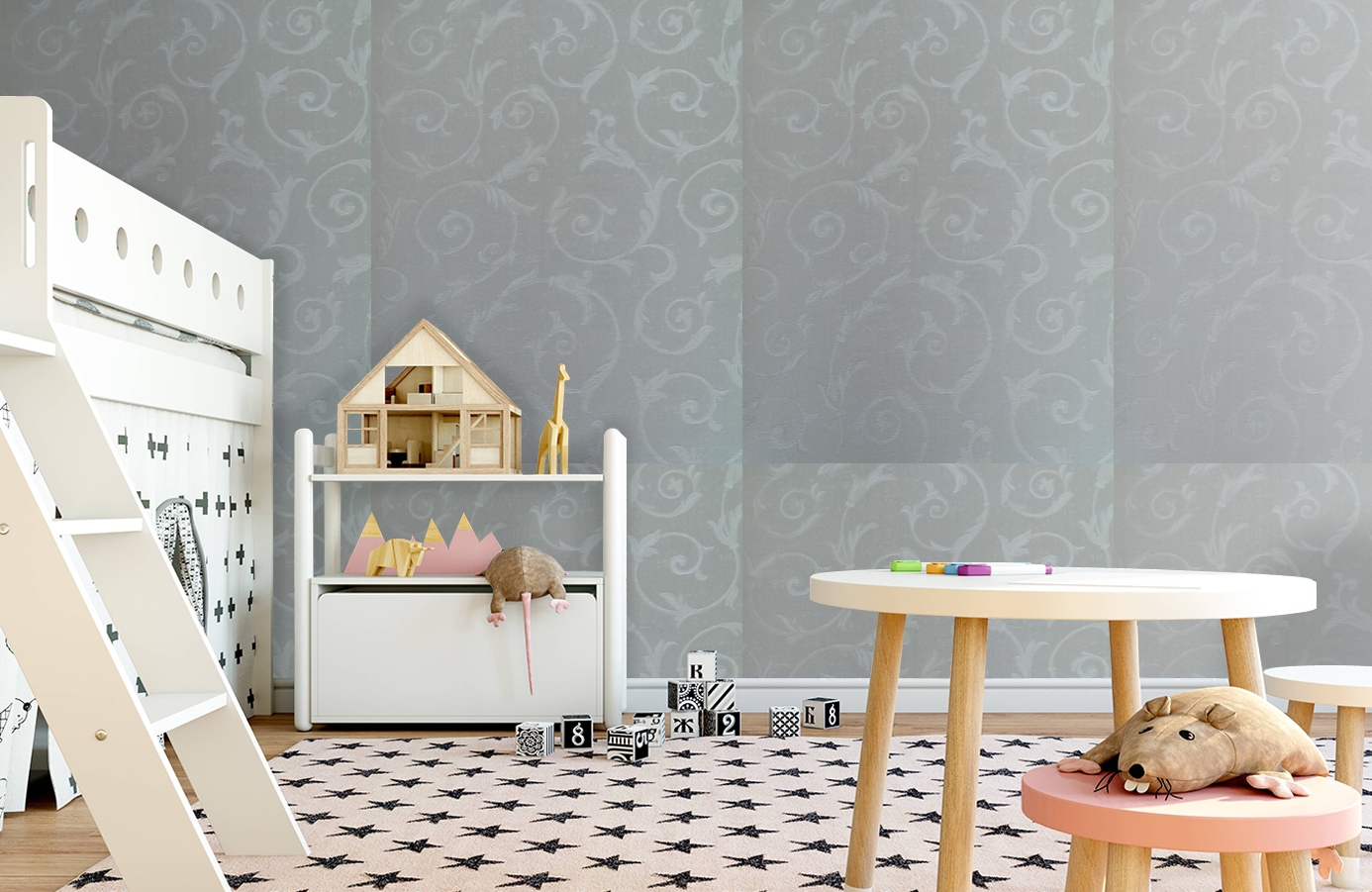 Обои 4640-E1 фото в интерьере детская