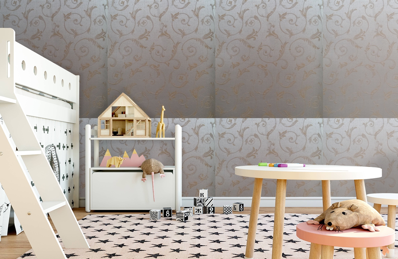Обои 4640-E2 фото в интерьере детская