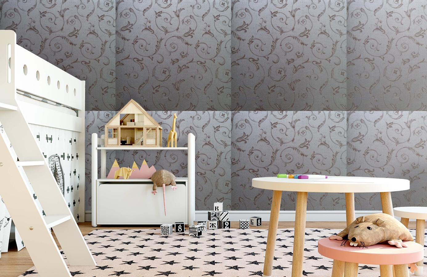 Обои 4640-M1 фото в интерьере детская