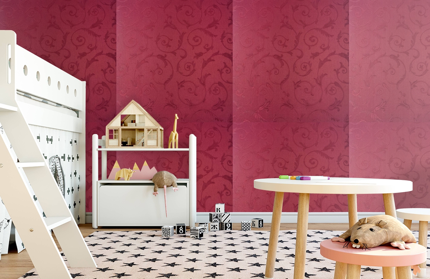 Обои 4640-RR1 фото в интерьере детская