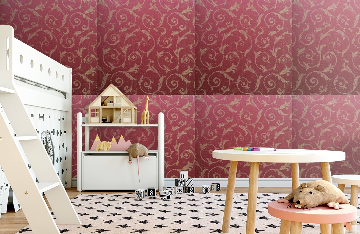 Обои 4640-RR2 фото в интерьере детская