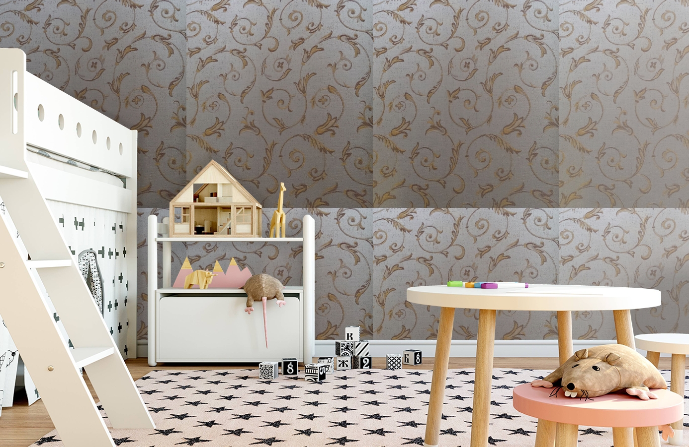 Обои 4640-Y1 фото в интерьере детская