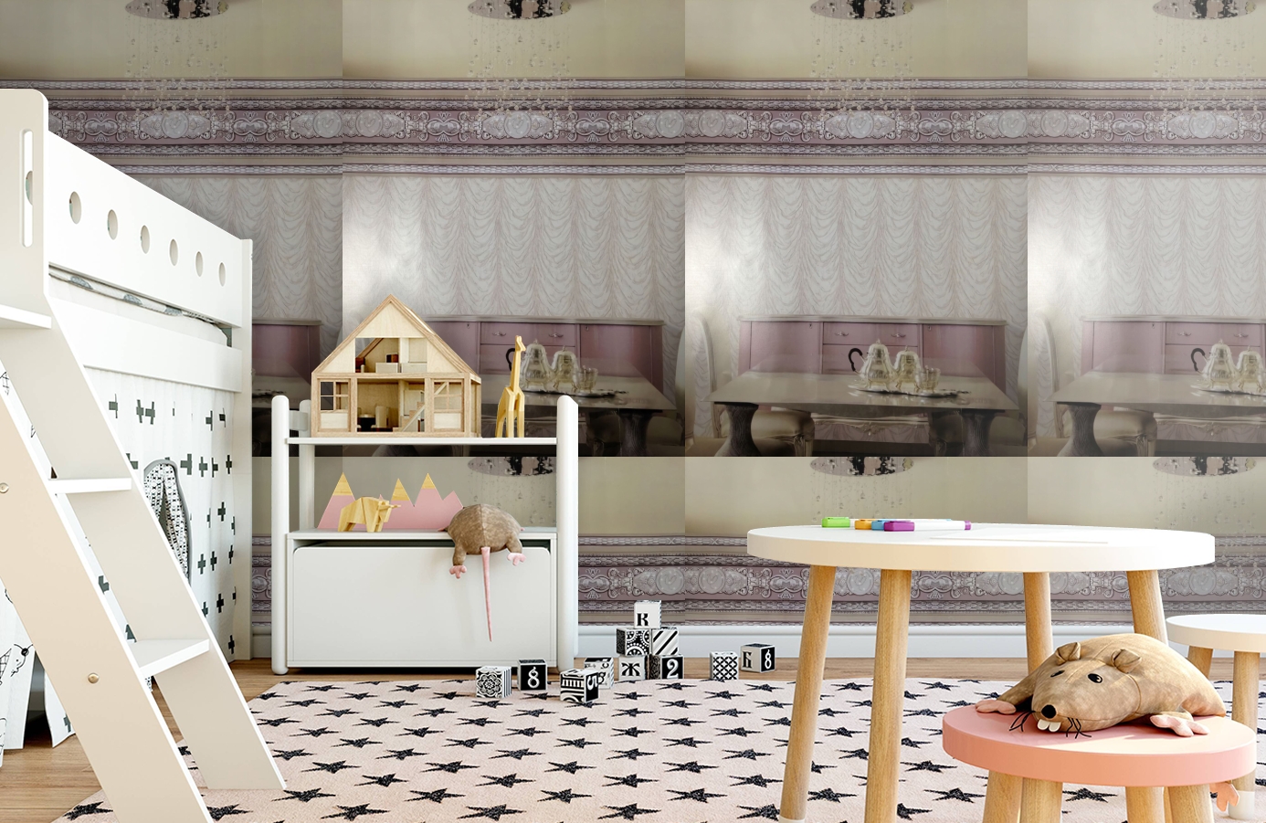 Обои 81312 фото в интерьере детская