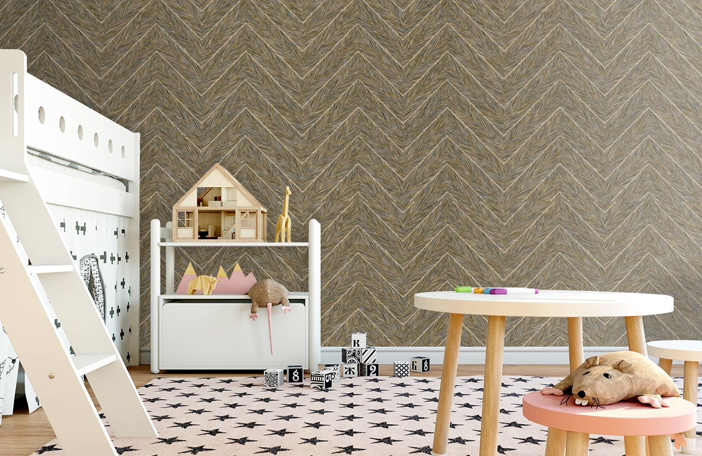 Обои 1204-7 фото в интерьере детская