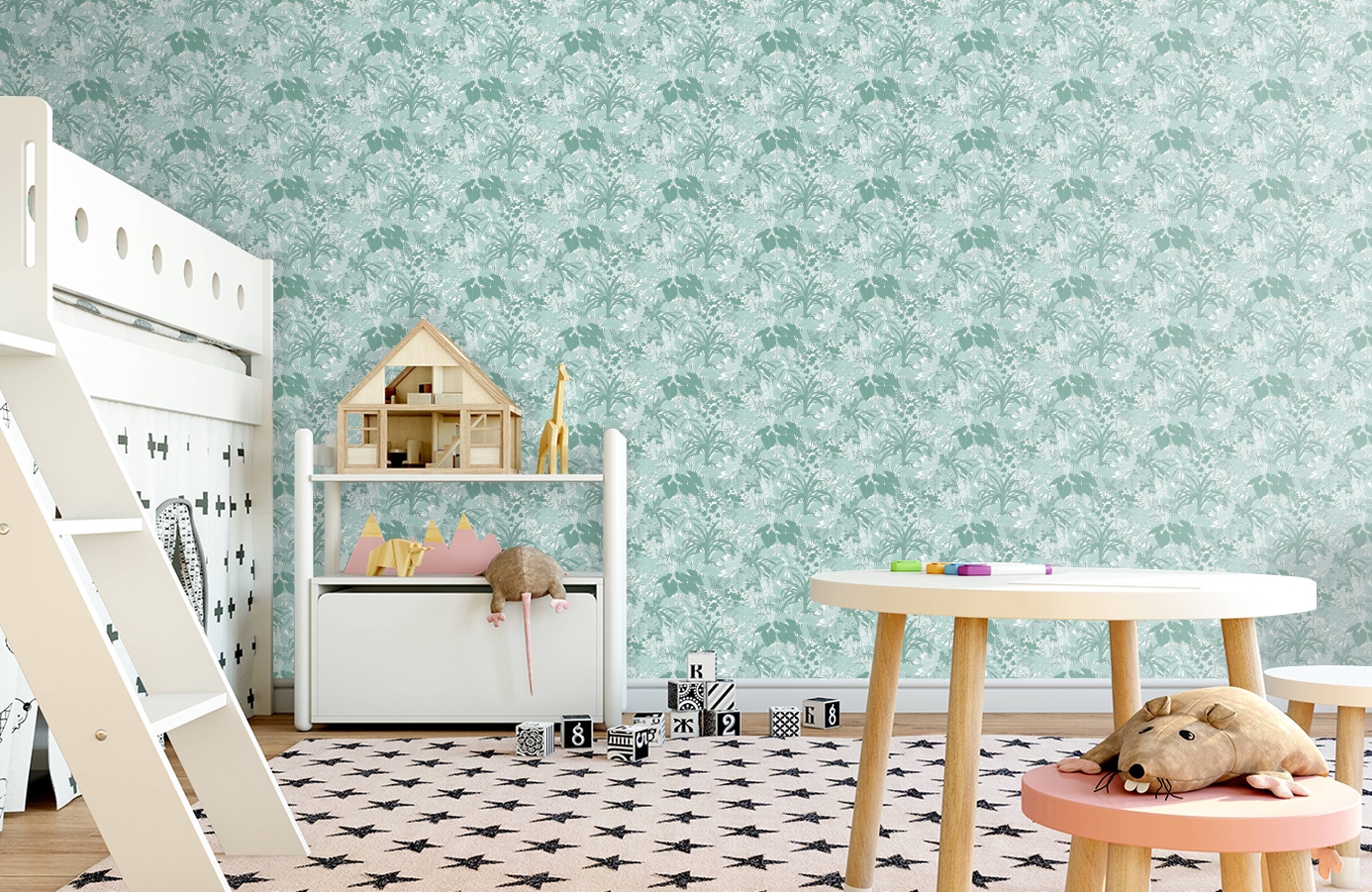 Обои 7011-4 фото в интерьере детская