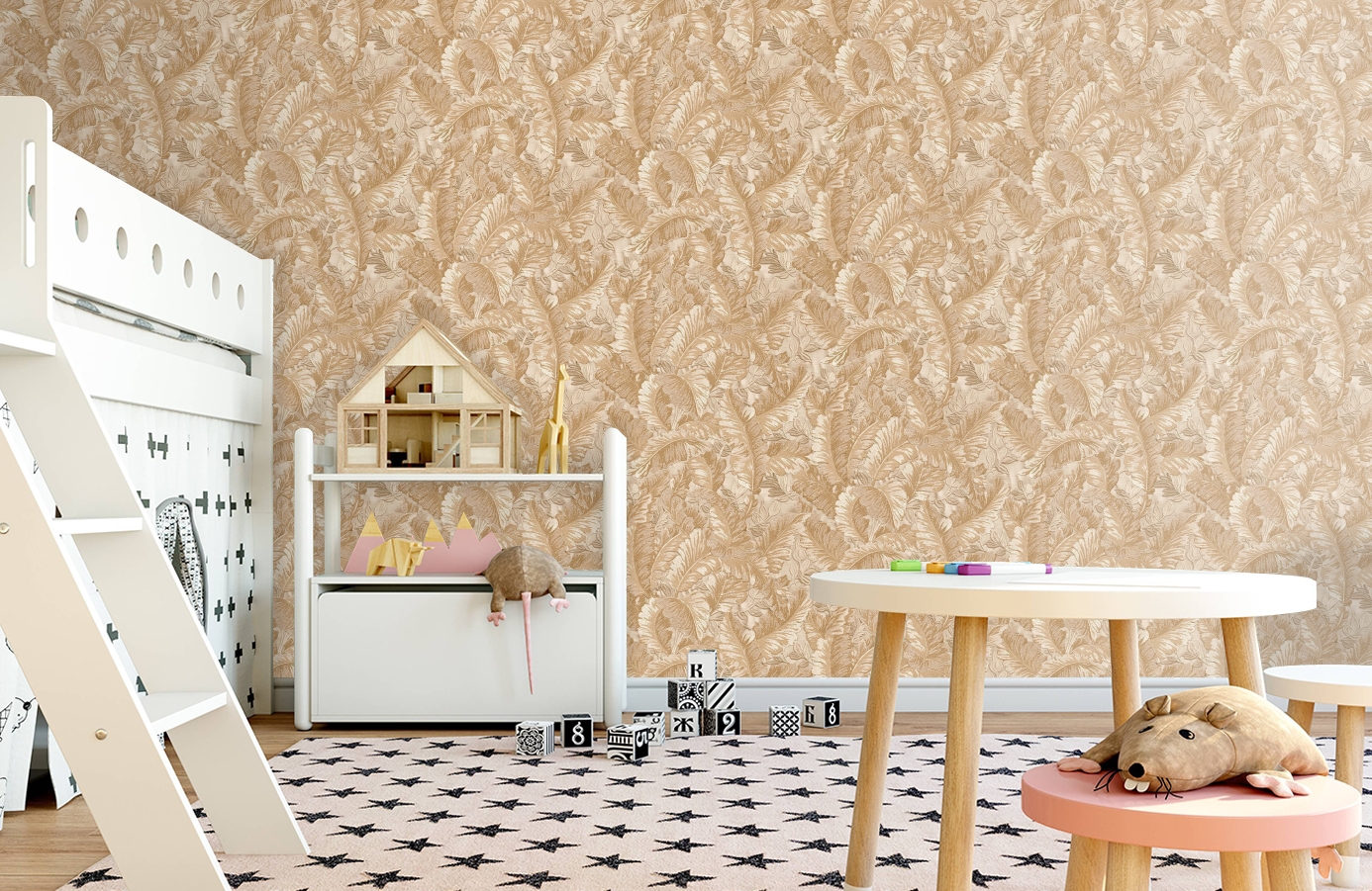 Обои RDT2201-2 фото в интерьере детская