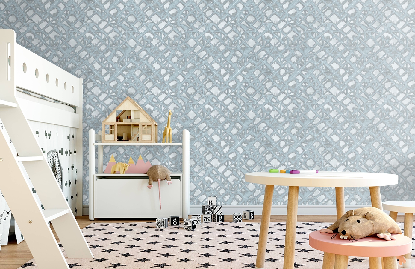 Обои RDT2202-8 фото в интерьере детская