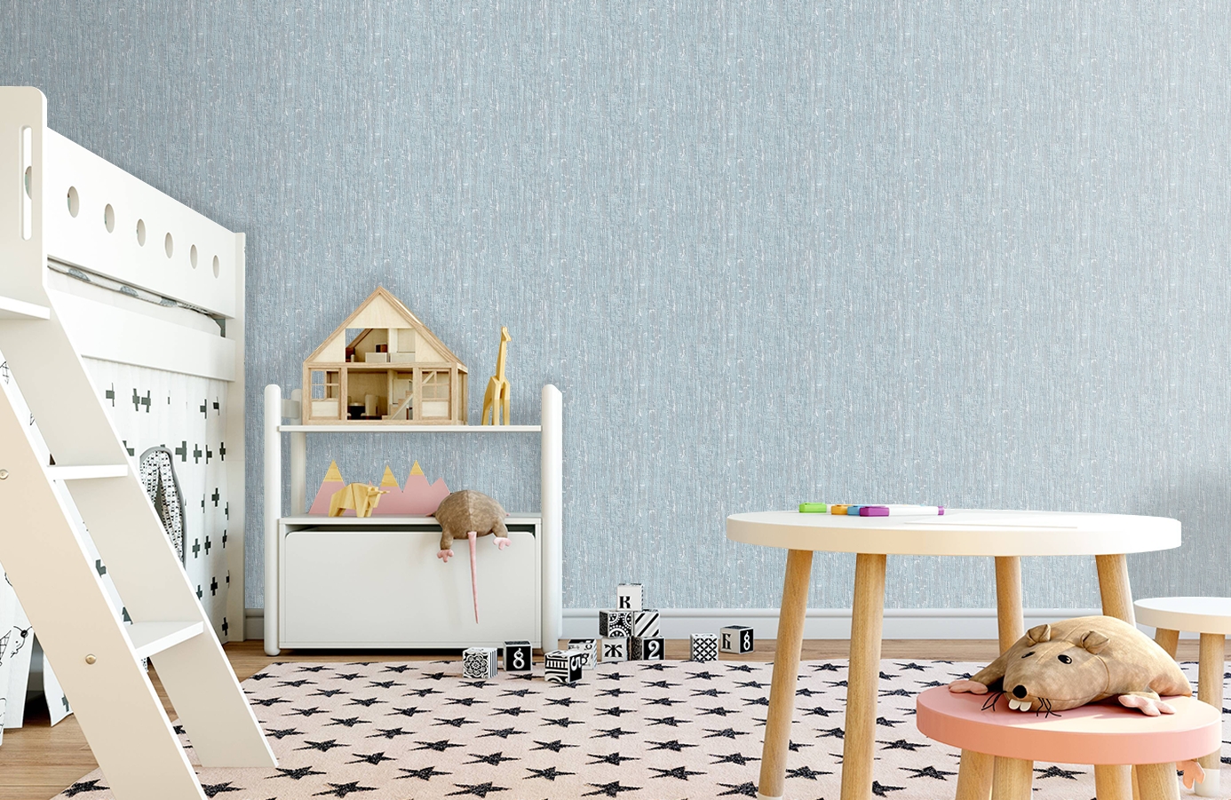 Обои RDT2203-8 фото в интерьере детская